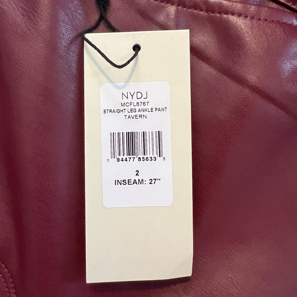 NYJD Faux Leather Straight Ankle Pants - Picture 8 of 8
